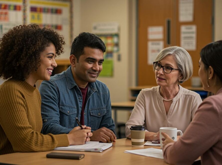 Create a featured image for a post about: Parent-teacher conference guide