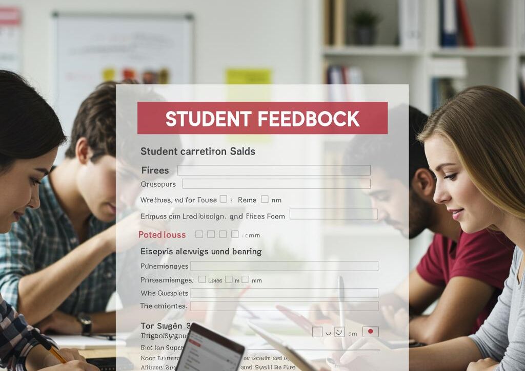 Create a featured image for a post about: Student feedback form