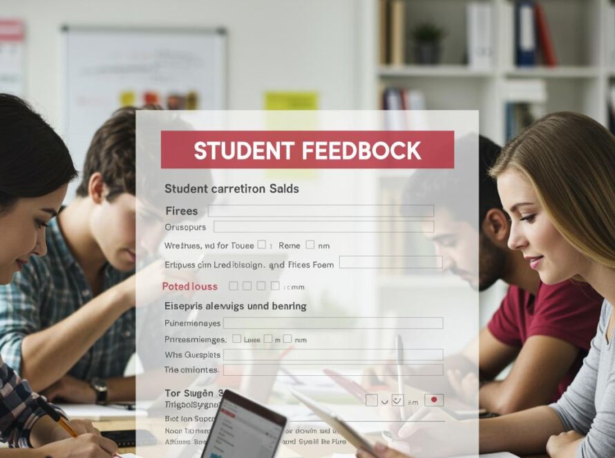 Create a featured image for a post about: Student feedback form
