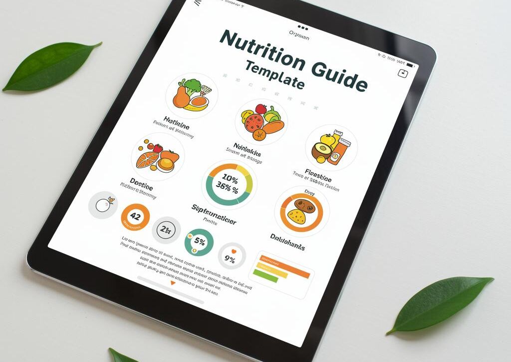 Create a featured image for a post about: Nutrition guide template
