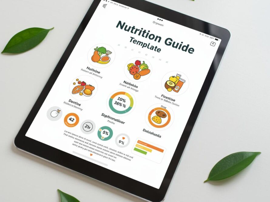 Create a featured image for a post about: Nutrition guide template
