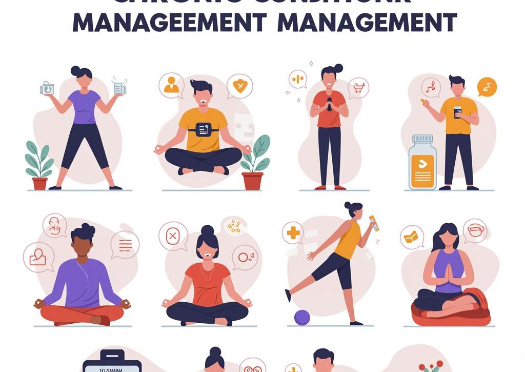 Create a featured image for a post about: Chronic condition management