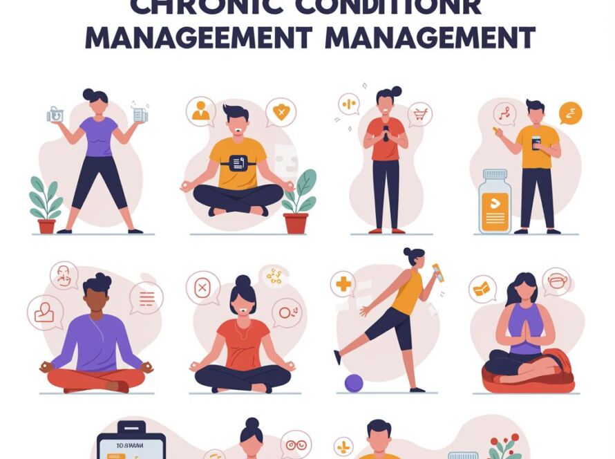 Create a featured image for a post about: Chronic condition management