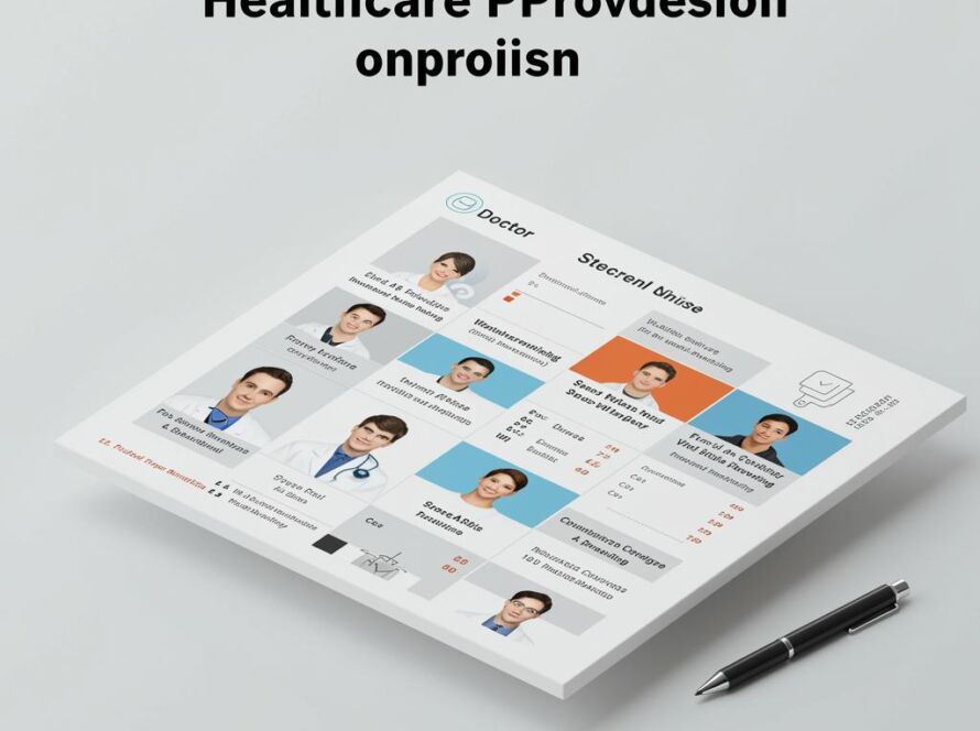 Create a featured image for a post about: Healthcare provider comparison
