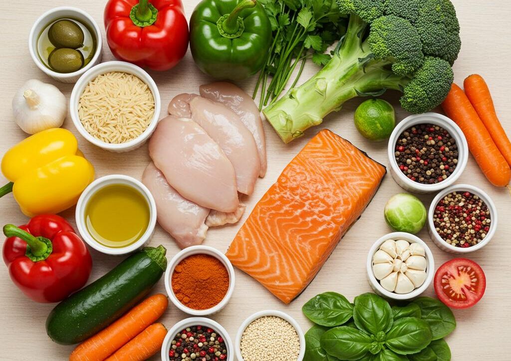 Create a featured image for a post about: Healthy recipe template