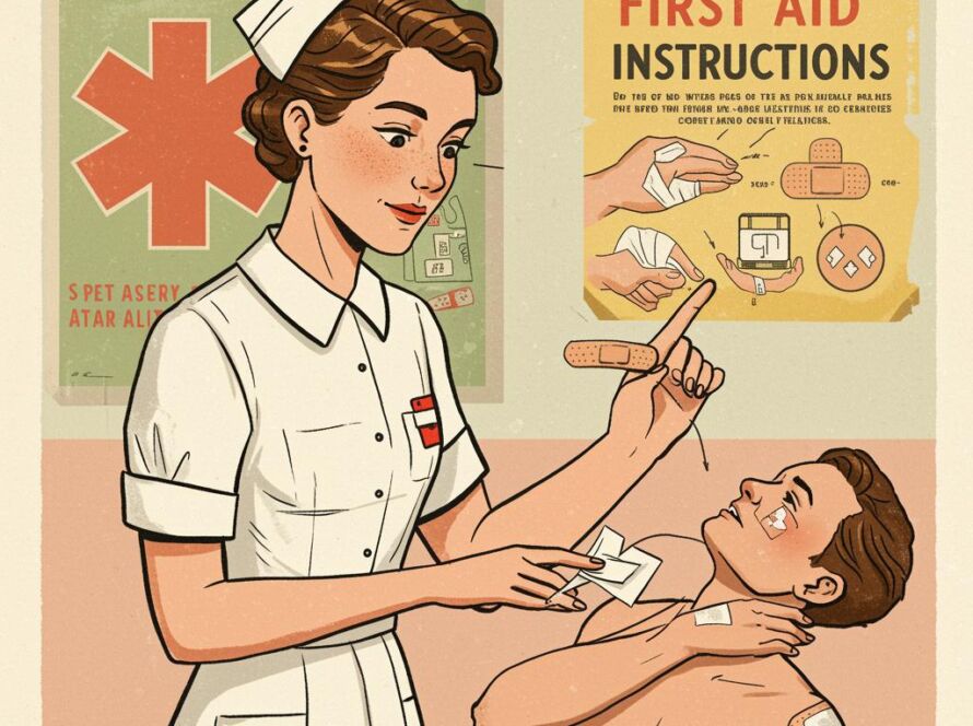 Create a featured image for a post about: First aid instructions