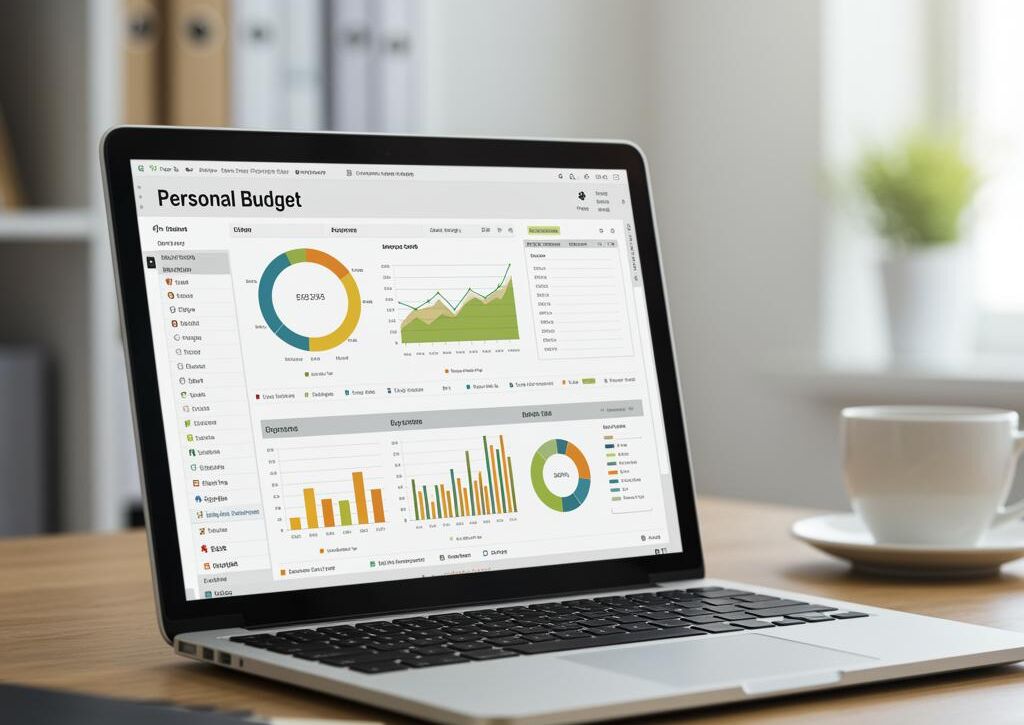 Create a featured image for a post about: Personal budget template