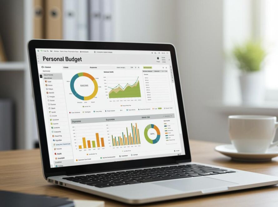 Create a featured image for a post about: Personal budget template