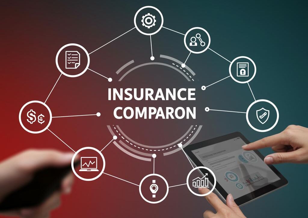Create a featured image for a post about: Insurance comparison framework