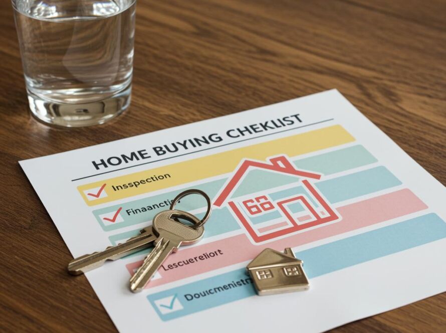 Create a featured image for a post about: Home buying checklist
