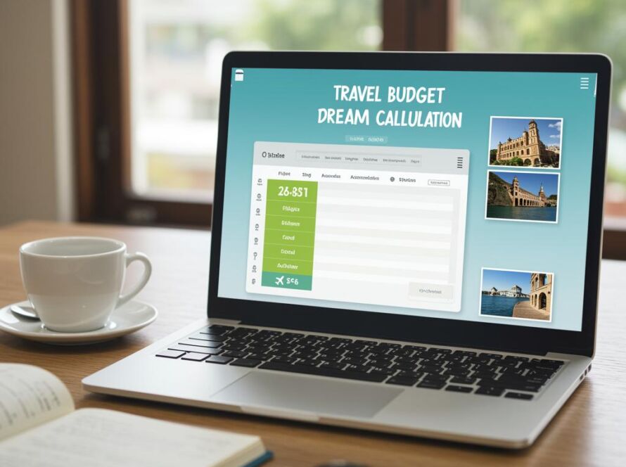 Create a featured image for a post about: Travel budget calculator