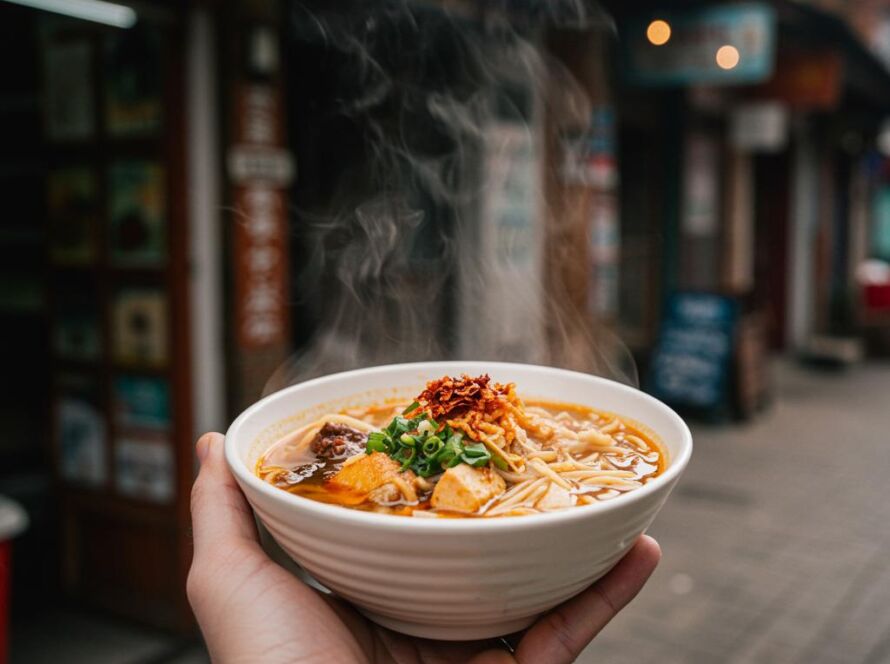 Create a featured image for a post about: Local cuisine guide