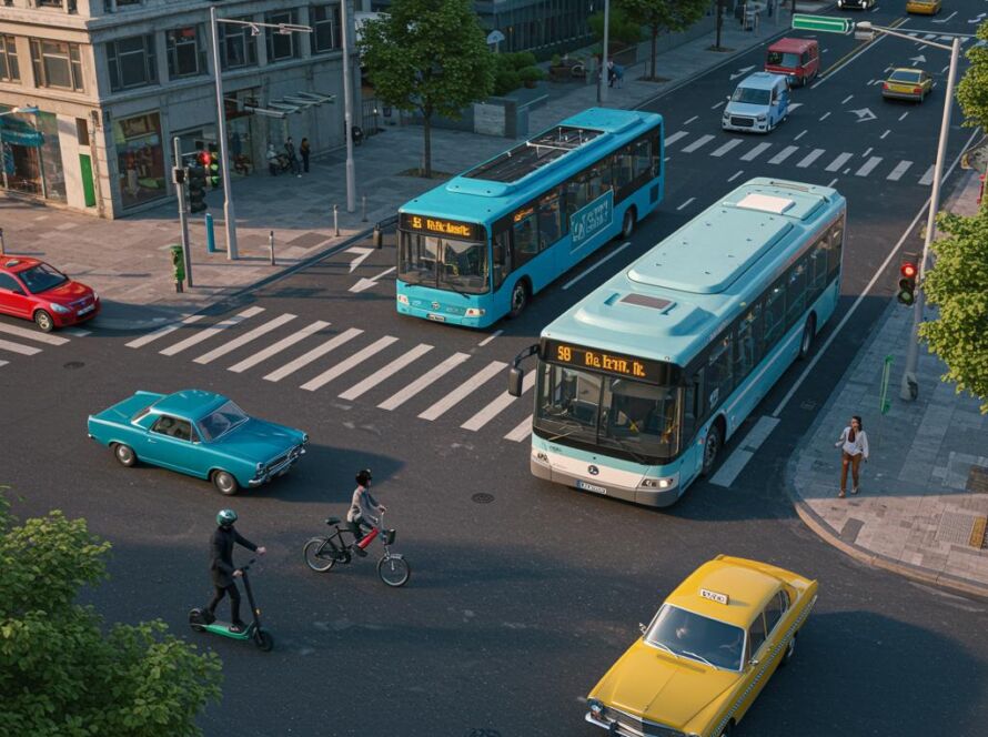 Create a featured image for a post about: Transportation option comparison