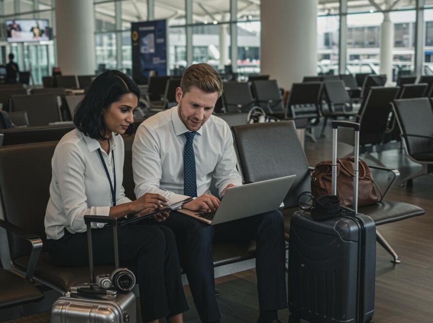 Create a featured image for a post about: Business travel optimization