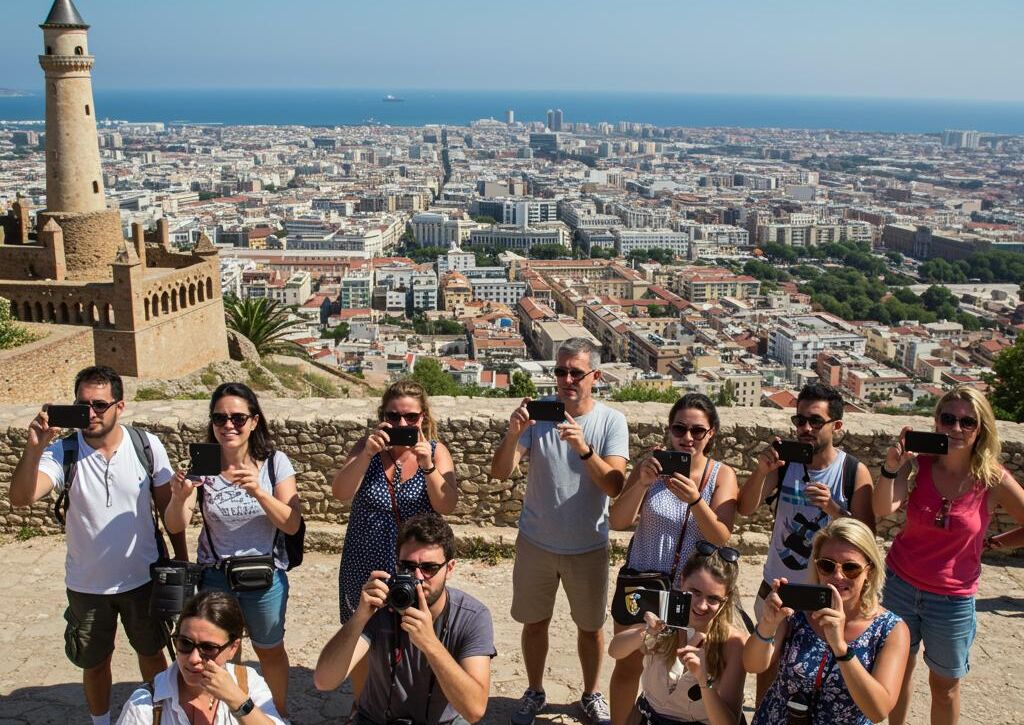 Create a featured image for a post about: Travel photography tips