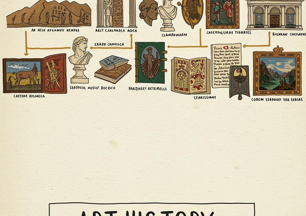 Create a featured image for a post about: Art history timeline