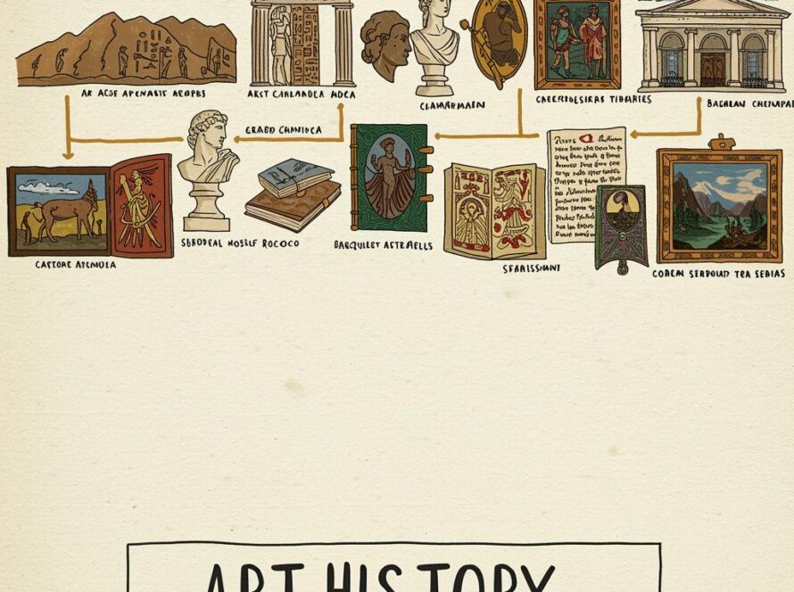 Create a featured image for a post about: Art history timeline