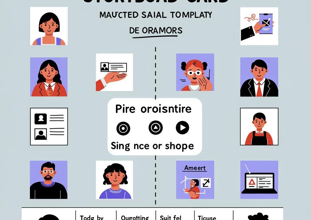 Create a featured image for a post about: Storyboard template