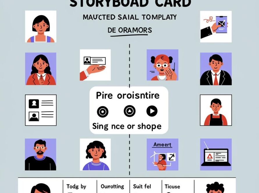 Create a featured image for a post about: Storyboard template