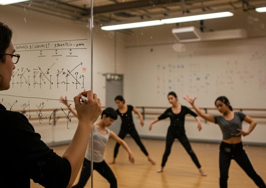 Create a featured image for a post about: Dance choreography notation