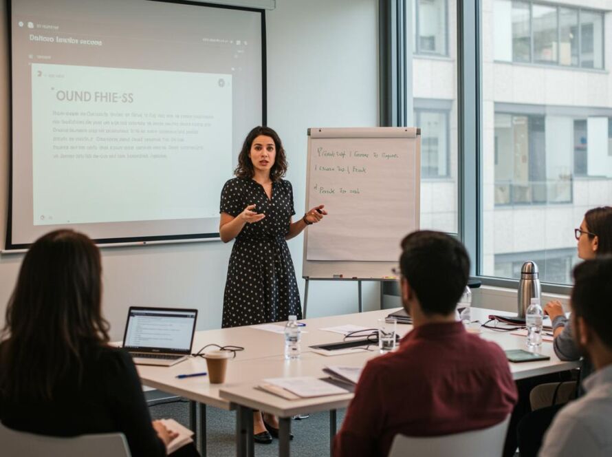 Create a featured image for a post about: Public speaking preparation