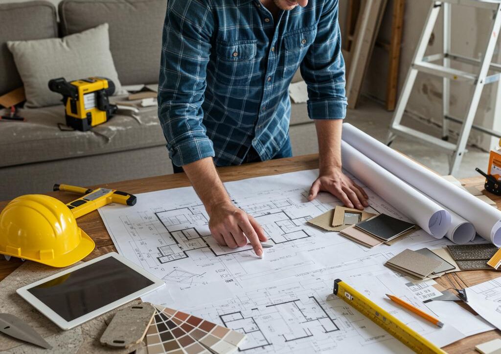 Create a featured image for a post about: Home renovation planning guide