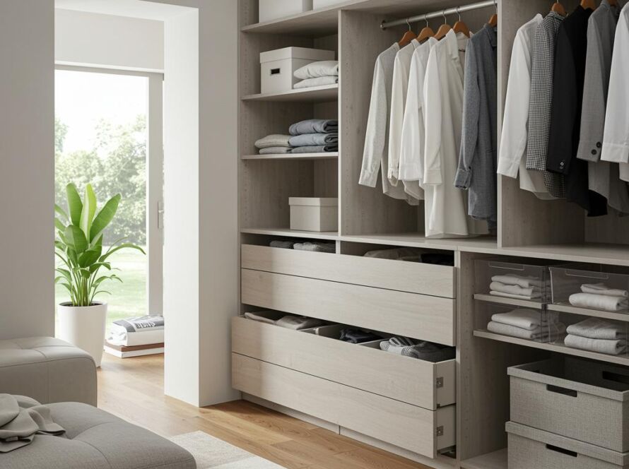 Create a featured image for a post about: Home organization system