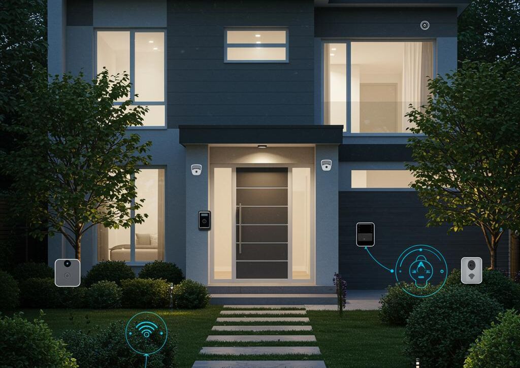 Create a featured image for a post about: Home security assessment