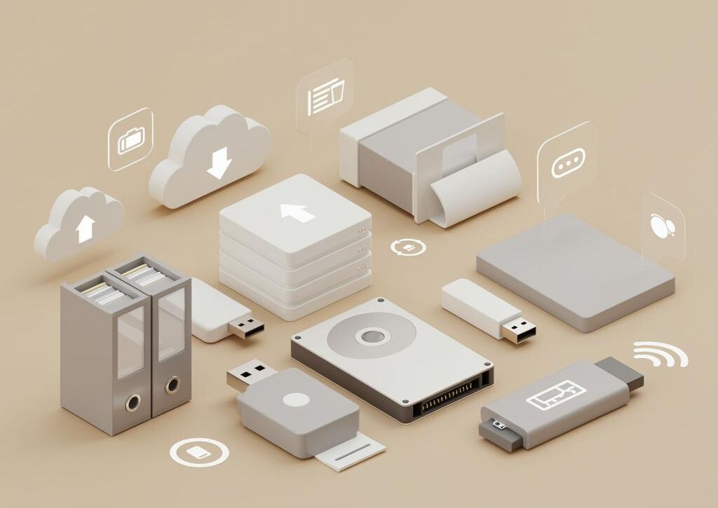 Create a featured image for a post about: Storage solution comparison