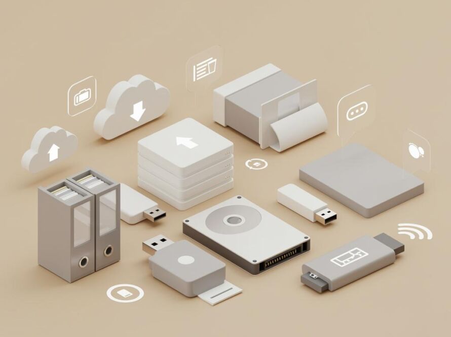 Create a featured image for a post about: Storage solution comparison