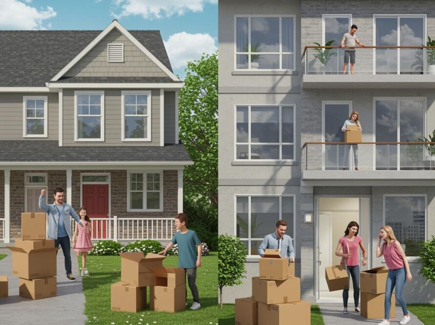 Create a featured image for a post about: Home buying vs. renting analysis