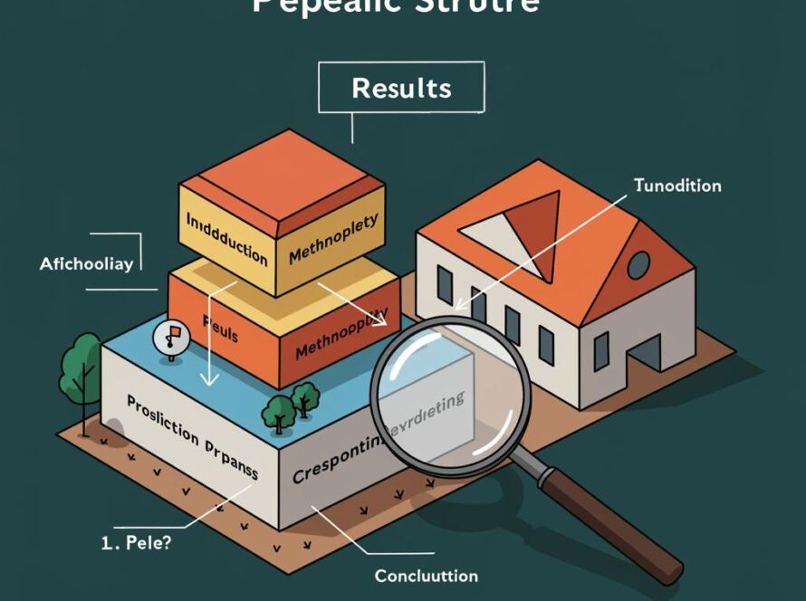 Create a featured image for a post about: Scientific paper structure