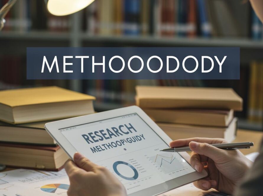 Create a featured image for a post about: Research methodology guide