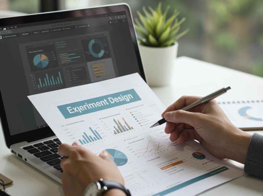 Create a featured image for a post about: Experiment design template