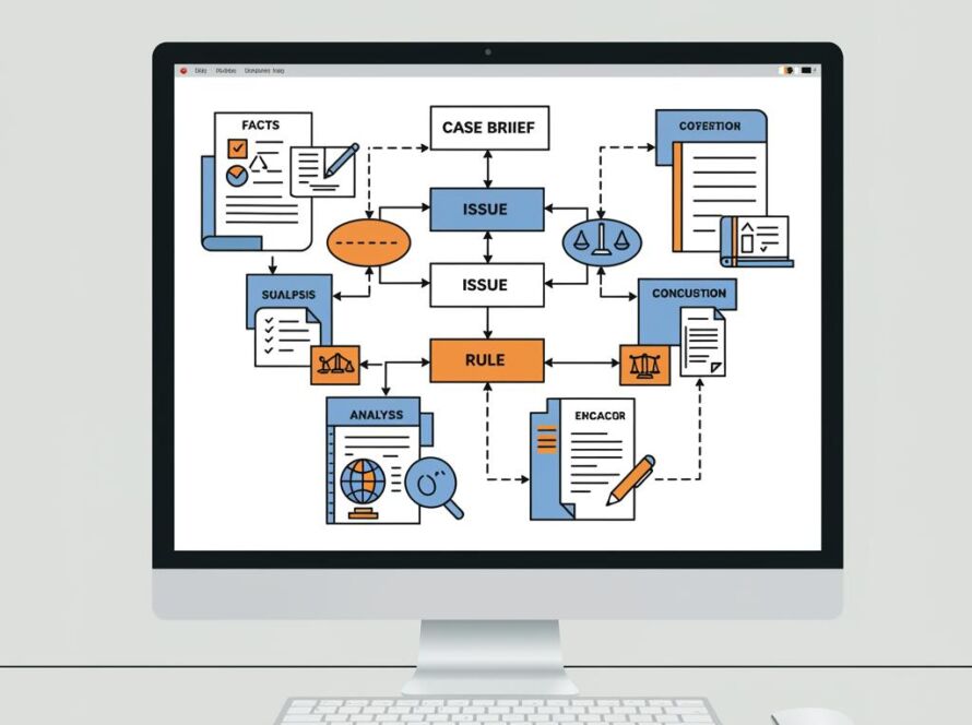 Create a featured image for a post about: Case brief structure