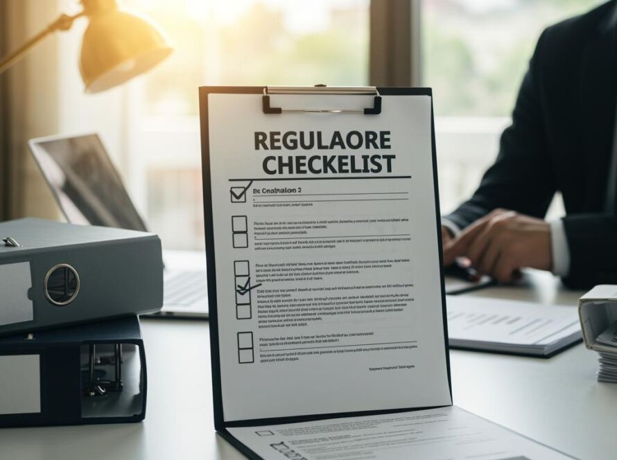 Create a featured image for a post about: Regulatory compliance checklist