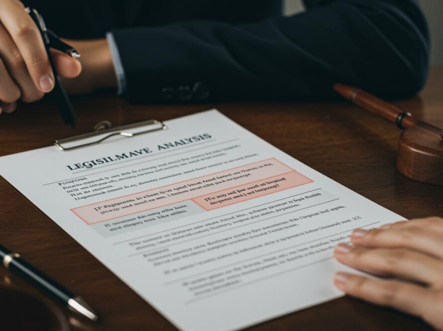 Create a featured image for a post about: Legislative analysis framework