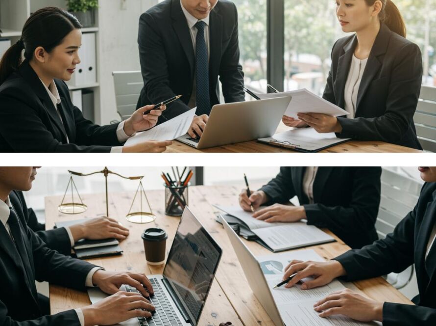 Create a featured image for a post about: Legal practice management