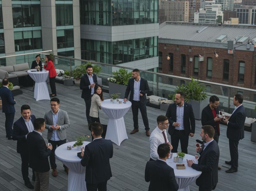 Create a featured image for a post about: Networking strategy development