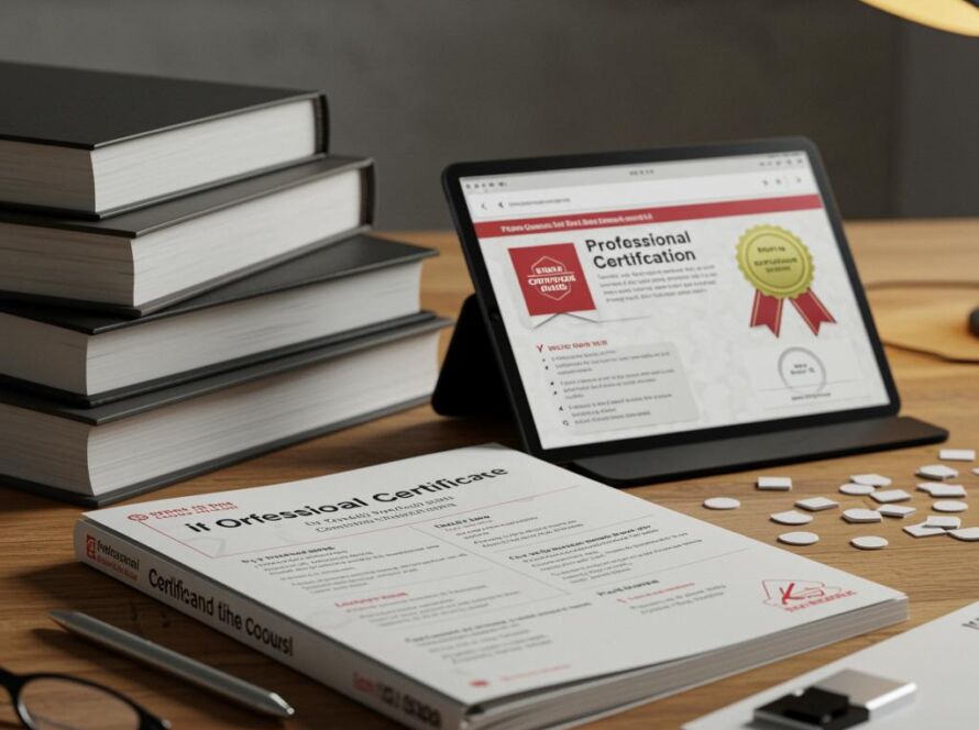 Create a featured image for a post about: Professional certification guide
