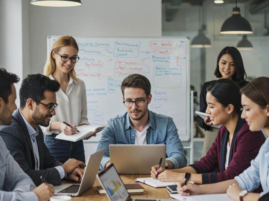 Create a featured image for a post about: Leadership development plan