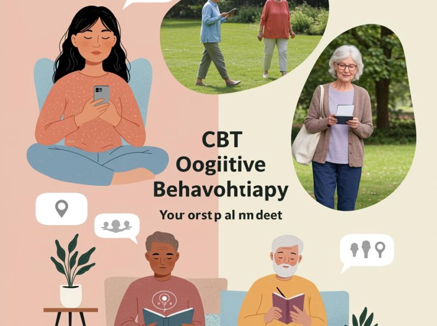 Create a featured image for a post about: Cognitive behavioral therapy techniques