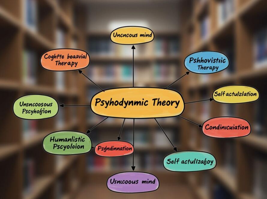 Create a featured image for a post about: Psychological theory comparison