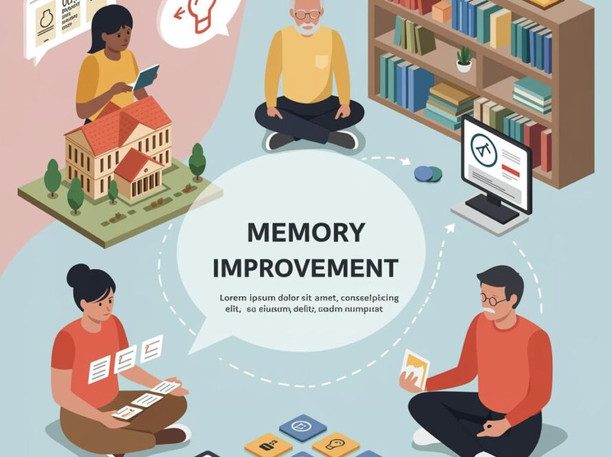Create a featured image for a post about: Memory improvement techniques