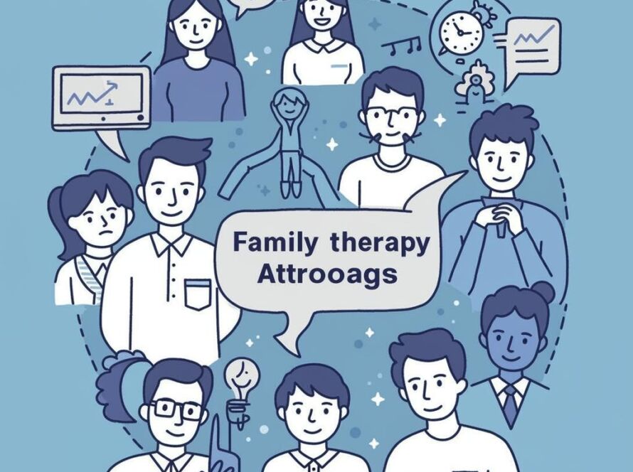 Create a featured image for a post about: Family therapy approaches