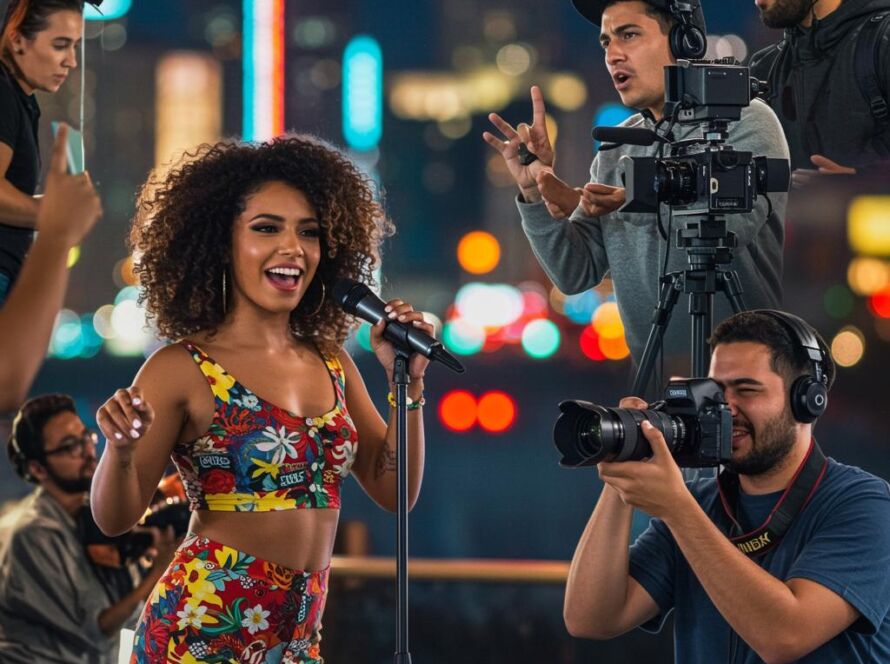 Create a featured image for a post about: Entertainment industry overview