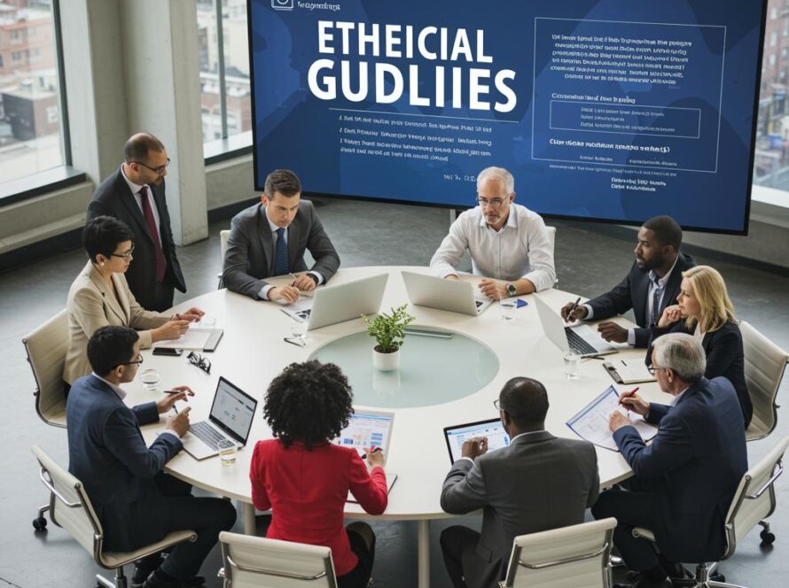 Create a featured image for a post about: Media ethics guidelines