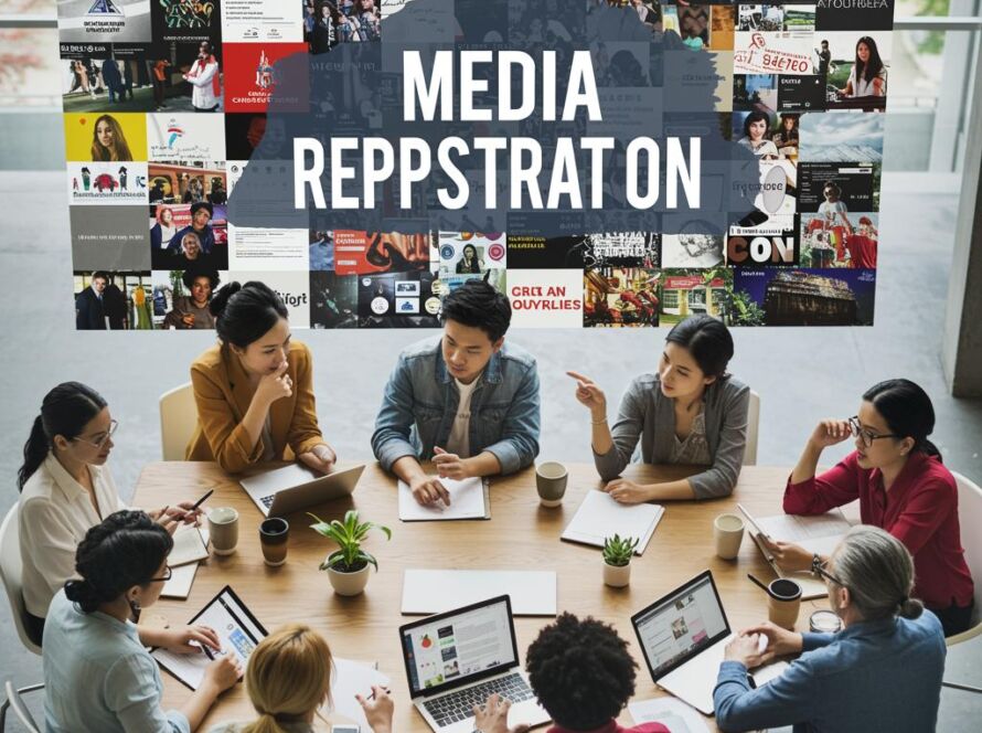 Create a featured image for a post about: Media representation discussion