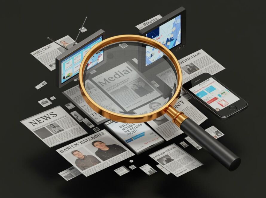 Create a featured image for a post about: Media criticism framework
