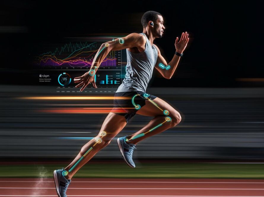 Create a featured image for a post about: Athletic performance metrics